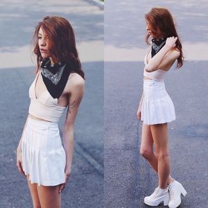 American Apparel white tennis skirt XS